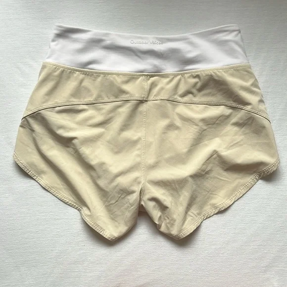 NWOT Outdoor Voices, Hudson, Cream Patterned, Running Shorts, Size M - Picture 5 of 12